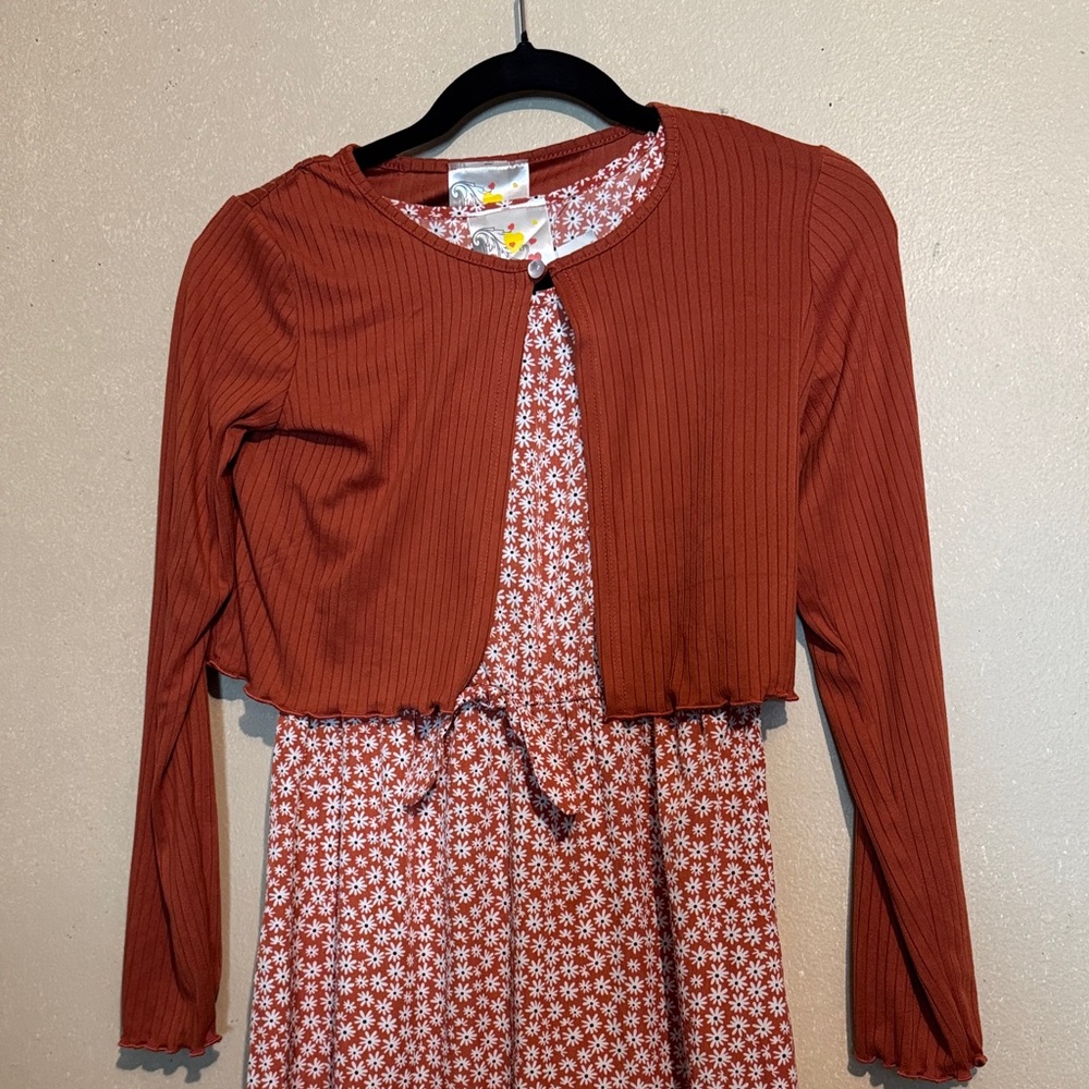 Autum  Floral Dress Set